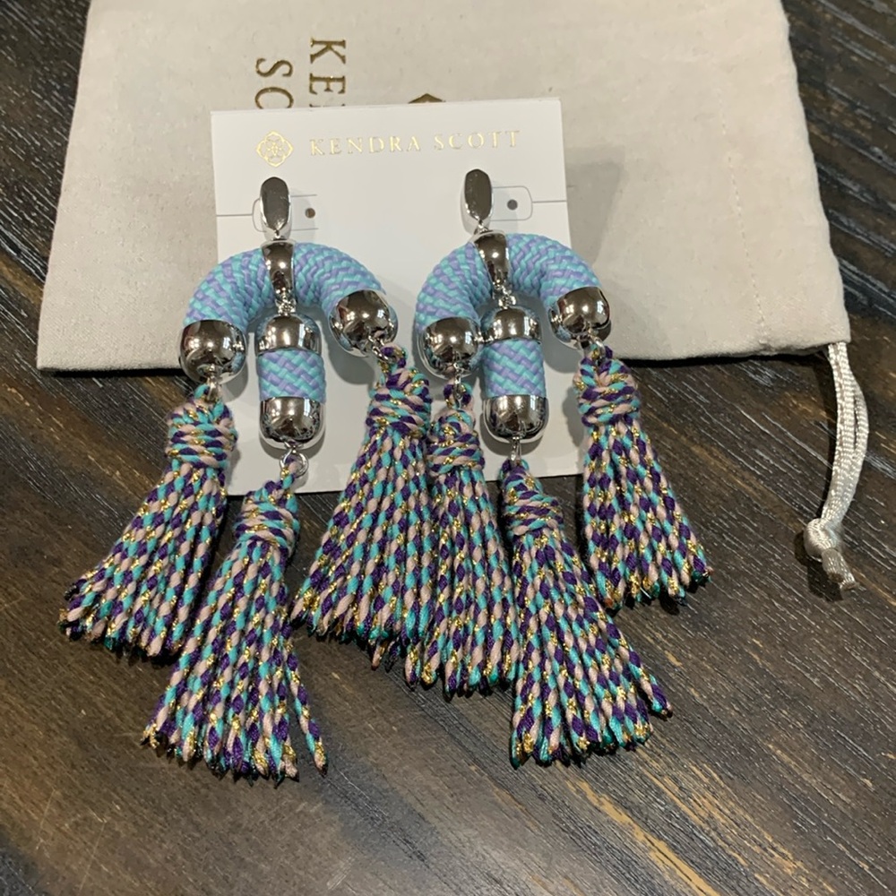 Kendra Scott Masie Tassel Statement Earrings NWOT - Picture 1 of 6